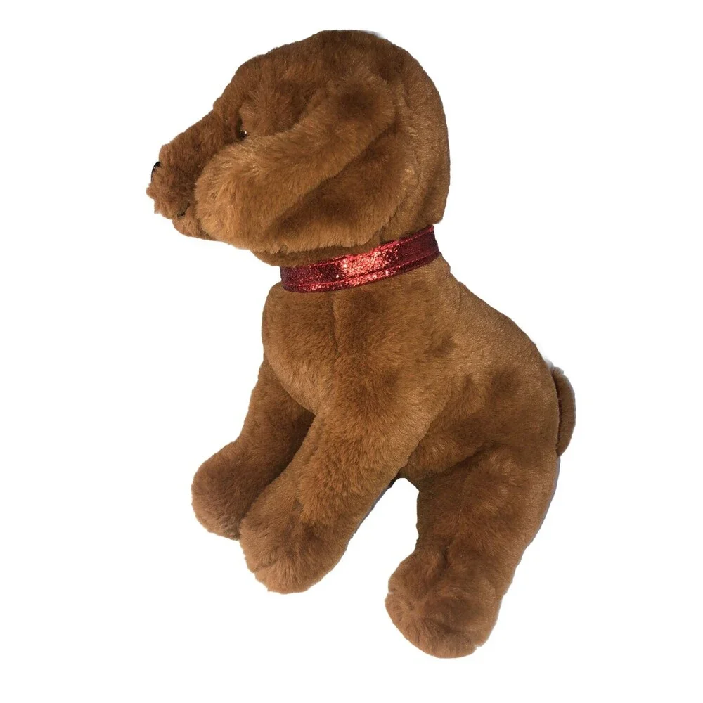 2021 FAO Schwarz Cheers 4 Love Wear & Share Red Ribbon Brown Dog